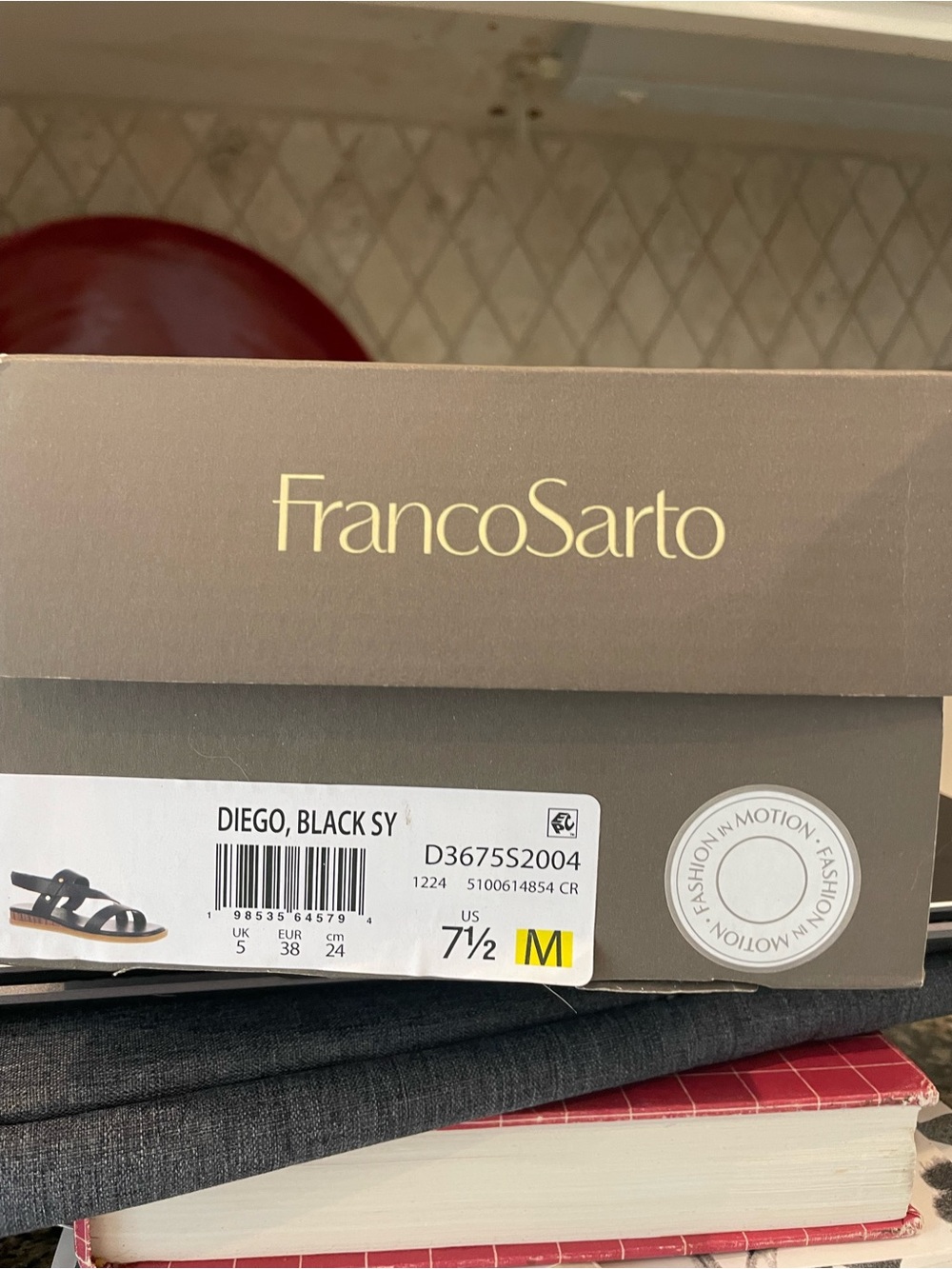 Franco Sarto Black Slide Sandals with Double Straps
